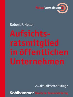 cover image of Aufsichtsratsmitglied in öffentlichen Unternehmen